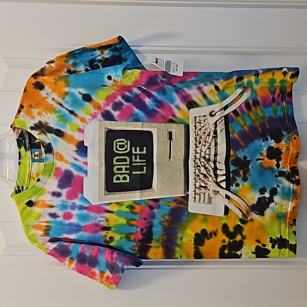Bad @ Life Tie Dye Skeleton Graphic T-shirt